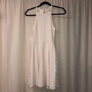 Cream Lace Skater Dress